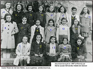 SIDI BEL ABBES ECOLE THIERS FILLES 19XX COURS SUPERIEUR